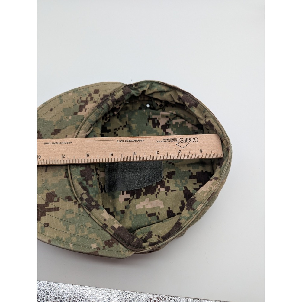 US Navy NWU Type III AOR2 Digital Camo 8 Point Utility Cover Hat Size 7 3/4 E-5 - Picture 7 of 7
